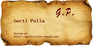 Gertl Polla névjegykártya
